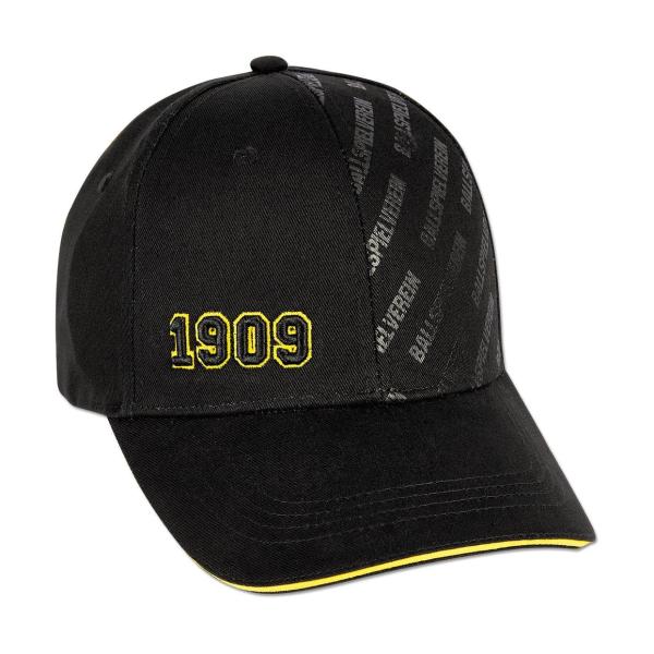 Borussia Dortmund BVB Cap 1909 Ballspielverein schwarz